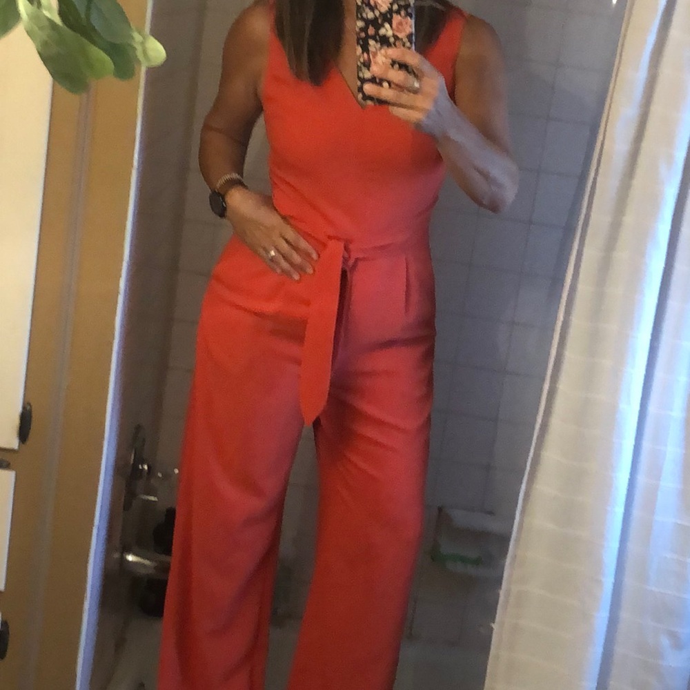 Gorgeous dark coral jumpsuit